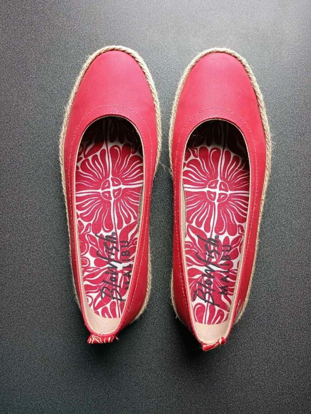 Blowfish Malibu Red Benita Espadrille Slip On Flats Sneaker 8M